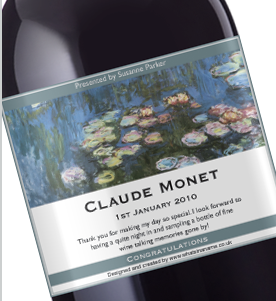 Claude Monet - Wine Label