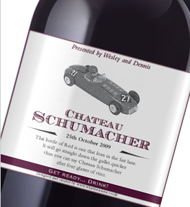 Race Car - Wine Label