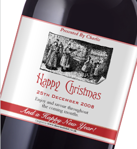 Victorian Santa - Wine Label