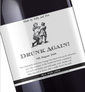 Drunk Again - Wine Label